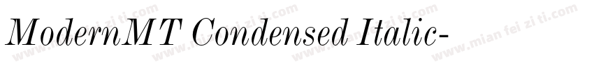 ModernMT Condensed Italic字体转换
